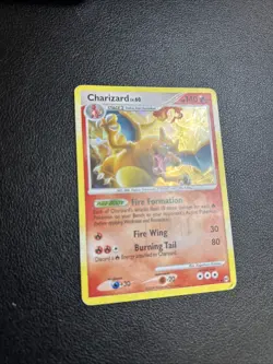 Pokemon TCG Charizard LV.60 Platinum Arceus Holo Rare Card 1/99 - Cracked Ice - Image 3