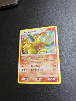 Pokemon TCG Charizard LV.60 Platinum Arceus Holo Rare Card 1/99 - Cracked Ice - Image 2