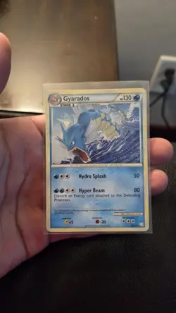 Pokemon Gyarados TCG HeartGold & SoulSilver 4/123 Rare Cracked Ice Holo Card - Image 1