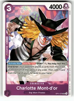 One Piece A Fist of Divine Speed Card OP11-072 Charlotte Mont-d'or - Image 1