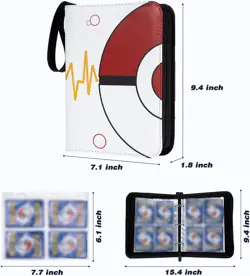 Binder for Pokemon Cards with Sleeves, 4-Pocket Trading Card Binder, 400 Pockets - Image 3