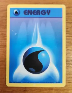 Unlimited Water Energy Pokemon Card, Base Set 102/102 - Image 1