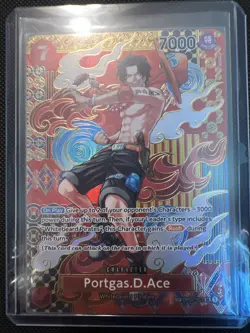 One Piece TCG Portgas D. Ace SP SR Alternative Art Card OP02-013 English Edition - Image 1