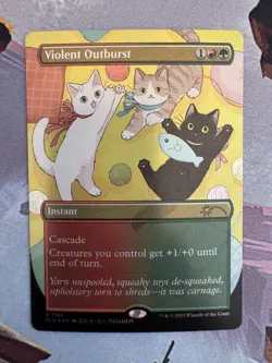 1x Violent Outburst ~~ Borderless - Foil NM-Mint, English Secret Lair MTG Magic - Image 1