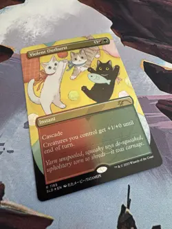 1x Violent Outburst ~~ Borderless - Foil NM-Mint, English Secret Lair MTG Magic - Image 2