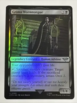 MTG Lord of the Rings Grima Wormtongue Foil 0088 NM - Image 1
