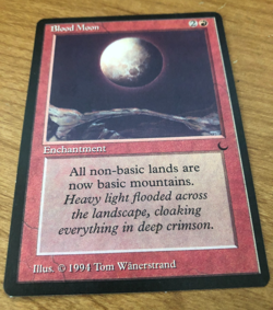 Blood Moon - The Dark - MTG Magic the Gathering NM - Image 1