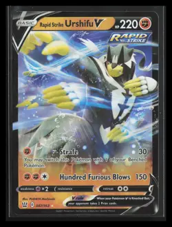2021 Pokemon Rapid Strike URSHIFU V 087/163 Swsh05: Battle Styles Holo - Image 1