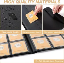 Card Binder 9 Pocket Storage 360 Card Binder,Trading Card Binder Senior and Stur - Image 3