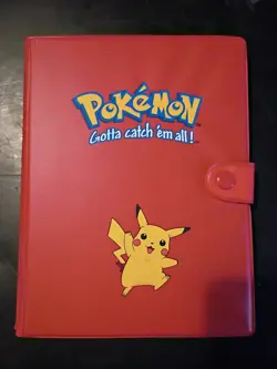 1999 Pokemon Pikachu Red Collector's Album Vintage Pocket Binder Official - Image 1