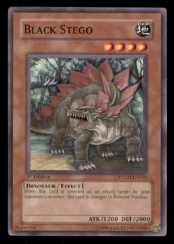 Yugioh Black Stego #POTD-EN019 Power of the Duelist LP - Image 1