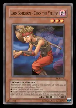 Yugioh Dark Scorpion - Chick the Yellow #DCR-026 Dark Crisis LP - Image 1