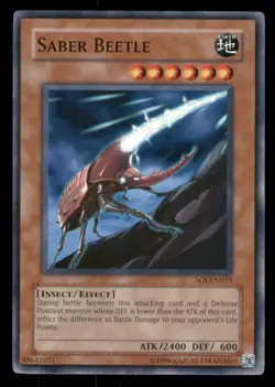Yugioh Saber Beetle #SOI-EN023 Shadow of Infinity LP - Image 1