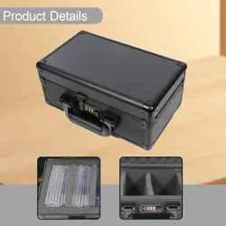 Trading Card Storage Box Carrying Case with Dividers Portable Lockable Keeper - Image 2