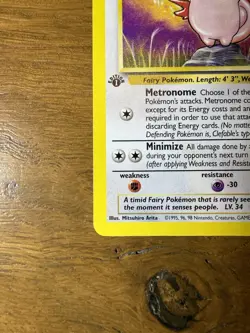 Clefable 17/64 1st Edition Jungle Set Non-Holo Pokemon Card - Image 5