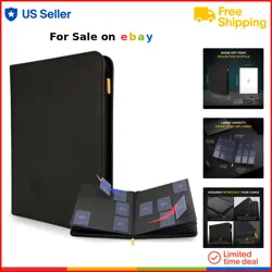 Black Card Binder PVC 360 Card Capacity Zipper Storage for Trading Card Games - Image 1