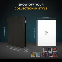 Black Card Binder PVC 360 Card Capacity Zipper Storage for Trading Card Games - Image 4