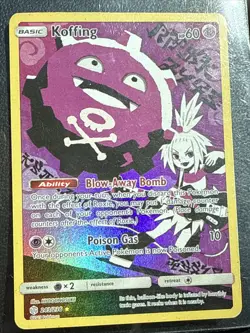 Pokemon TCG Koffing Holo Secret Rare Card Cosmic Eclipse 243/236 - Image 1