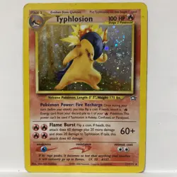 Pokemon Neo Genesis 2000 Typhlosion Holo Rare Card TCG 17/111 SWIRL - Image 1
