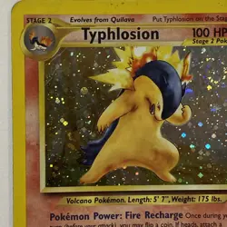 Pokemon Neo Genesis 2000 Typhlosion Holo Rare Card TCG 17/111 SWIRL - Image 3