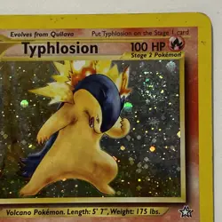 Pokemon Neo Genesis 2000 Typhlosion Holo Rare Card TCG 17/111 SWIRL - Image 4