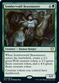 Somberwald Beastmaster Innistrad: Midnight Hunt Commander PLD Rare CARD ABUGames - Image 1