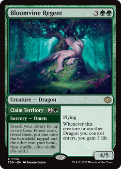 Bloomvine Regent // Claim Territory (FOIL) x1 - MTG Tarkir: Dragonstorm TDM #136 - Image 1
