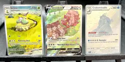 2021, 2024 Pokemon Singles Greedent V 257, Crabominable 149, Grotle 164 - Image 1