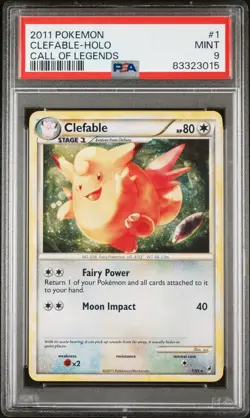 Clefable 2011 Pokemon Call Of Legends #1 Holo PSA 9 Mint - Image 1