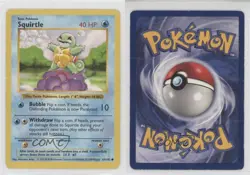 Squirtle Shadowless Pokemon Base Set #63 1999 1t5 - Image 3