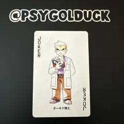 Pokemon blue Blastoise playing cards Professor Oak - Image 1