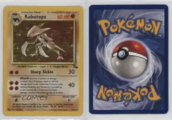 Kabutops Holo Pokemon Fossil #9 1999 10ie - Image 3