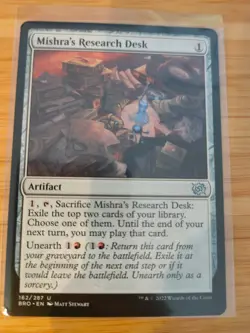 MTG Mishra's Research Desk 162 The Brothers' War M/NM Free UK P&P - Image 1