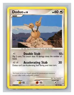 Doduo #80/123 Mysterious Treasures Pokemon Trading Card TCG Nintendo 2007 - Image 1