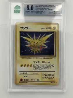 Moltres Articuno Zapdos Holo Rare Japanese Fossil MNT Graded Pokemon Card Bundle - Image 4