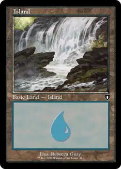 Island (441) (Retro Frame) - Light Play MTG Commander Masters - Image 1