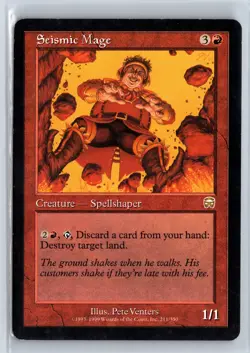 SEISMIC MAGE - MTG Magic the Gathering Card - Mercadian Masques - Rare - Image 1