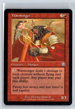WARMONGER - MTG Magic the Gathering Card - Mercadian Masques - Uncommon - Image 1