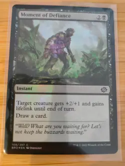 MTG Moment of Defiance (FOIL) 108 The Brothers' War M/NM Free UK P&P - Image 1