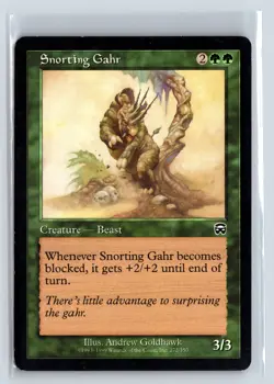 SNORTING GAHR - MTG Magic the Gathering Card - Mercadian Masques - Common - Image 1