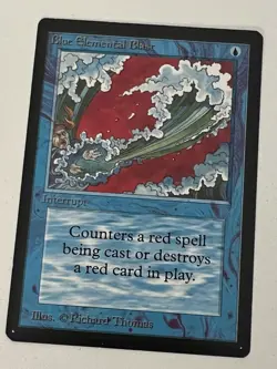 Magic the Gathering MTG Beta Blue Elemental Blast NM- (Beta Bob) - Image 1