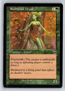 RUSHWOOD DRYAD - MTG Magic the Gathering Card - Mercadian Masques - Common - Image 1