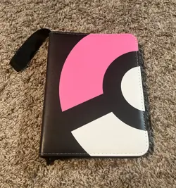 New Pokemon Card Trading Binder (Pink Pokeball) with Bonus 10 Free Cards! - Image 1