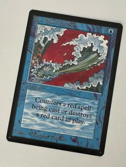 Magic the Gathering MTG Beta Blue Elemental Blast NM (Beta Bob) - Image 1