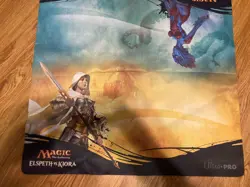 MTG Magic the Gathering Elspeth vs. Kiora 2 Player Playmat 24" x 24" Used - Image 2