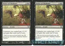 MTG Magic the Gathering CHAMPIONS OF KAMIGAWA 2x Dance of Shadows Sorcery Black - Image 1