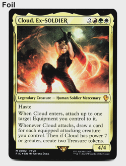 Cloud, Ex-SOLDIER - FOIL - [Commander: Final Fantasy] MTG (FIC) Mythic 🔥🌳⚪ - Image 1