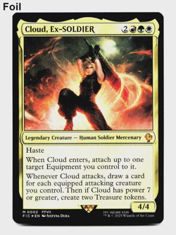 Cloud, Ex-SOLDIER - FOIL - [Commander: Final Fantasy] MTG (FIC) Mythic 🔥🌳⚪ - Image 3