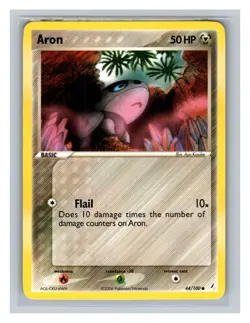 Aron #44/100 Crystal Guardians Pokemon Trading Card TCG Nintendo 2006 - Image 1