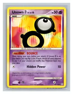 Unown [B] #66/130 Diamond and Pearl Pokemon Trading Card TCG Nintendo 2007 - Image 1